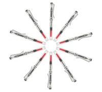 Uonlytech 10 Pièces pinceau doux calligraphie pinceau à encre stylo rechargeable chinois Brosse chinoise stylo de brosse rechargeable transparent Plastique