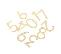 Uonlytech 10 Pièces Plaques Numéros Adresse Acrylique Autocollantes Chiffres Dorés Miroir pour Bureaux Appartements Maisons Hôtel Décoration Moderne