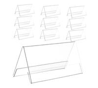 Uonlytech 10 pièces Présentoir de Table Acrylique Transparent Double Face pour Affichage de Nom et Réservation de Siège Au Bureau et Réunions