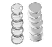Uonlytech 100 ensembles Kit de Badges Ronds Vierges Tôle pour Création Emblèmes DIY Film Transparent Haute Transparence Réutilisables pour Décoration Souvenirs et Publicité
