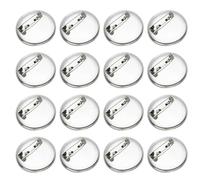 Uonlytech 100 Pièces Accessoires de Broche DIY Disque Rond 2,5 Cm en Métal Nickelé pour Fabrication de Bijoux, Couture, Porte-badge et Décoration Vêtements, Fermoirs Épingles Robustes