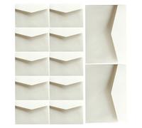 Uonlytech 100 pièces Lot de Enveloppes de Rangement Papier Épais Blanc Ivoire Format Lettre sans Impression pour Cartes Documents et Protection Sécurisée