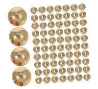 Uonlytech 100 pièces Perles Or Lot de Petites Perles Intercalaires pour Bijoux DIY Matériaux de Fabrication pour Bracelets Colliers et Boucles Oreilles Surface Lisse et Confortable pour
