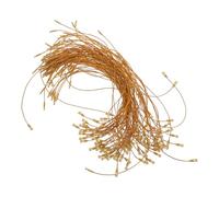 Uonlytech 1000 Pièces Lot de Crochets Décoratifs Dorés avec Corde Prédécoupée et Bouton-pression Attaches Réutilisables pour Suspensions de Sapin Guirlandes et Décorations Noël