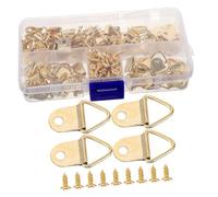 Uonlytech 100ensembles Crochets Triangle Métal Avec Vis Pour Cadres Photos Suspendus Résistants Et Faciles à Installer Lot De Fixations Pour Tableaux Et Œuvres Art