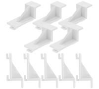 Uonlytech 10pcs Clip pour Étagère de Réfrigérateur en Plastique Blanc, Clips Solide et Polyvalents pour Support de Clayette de Congélateur