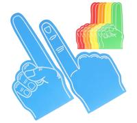 Uonlytech 10pcs Doigts en Mousse Confortables et Légers pour Supporters, Grandes Mains en Eva Colorées pour Événements Sportifs et Encouragements