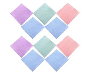 Uonlytech 10pcs Serviettes Démaquillantes en Microfibre en Corail Polaire, Carrées 25x25 Cm, Douces Peau, Faciles à Transporter, Visage des Femmes la Maison Voyage Couleur Couleur Aléatoire