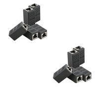 Uonlytech 10pièces Câble Ethernet Coupleur in-Line Connecteur Femelle à Femelle Noir pour Extension Réseau