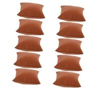 Uonlytech 10pièces Coussins pour Montres Et Bracelets Présentoir à Bijoux Support Cuir PU Marron pour Bijouteries Et Collections Privées