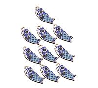 Uonlytech 10Pièces Pendentifs Forme de Carpe Lot de Ornements Accessoires de Colorés pour Sacs Porte Clés Design