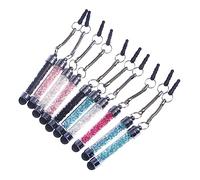 Uonlytech 10pièces Stylus Capacitif Cristal avec Pendentif Diamant De Tactiles Colorés pour Et Smartphones