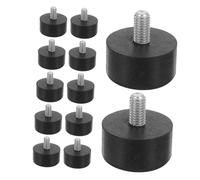 Uonlytech 12 Pièces Adjustable Threaded Furniture Levelers with Rubber Pads Slip Noise Reducing Feet for Tables Chairs Sofas Cabinets Precise Height Adjustment and Floor Protection