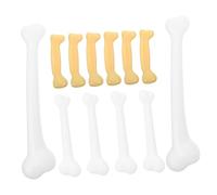 Uonlytech 12 Pièces Halloween Bones Mini Fake Human Bone Props for Digging Toys and Craft Decorations Plastic Skeleton Ornaments for Caveman Theme and Party Supplies