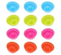 Uonlytech 12 Pièces Moule à Gâteau Chiffon Rond en Silicone Petit