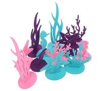 Uonlytech 12 Pièces Ornement Feutre de Océan Thème Table | Corail et Balles, Étoile de Mer, Herbe Marine, Hippocampe, Décor pour Entreprises et Centres Commerciaux Couleur Aléatoire