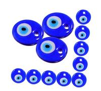 Uonlytech 12 pièces Pendentifs Verre Œil Malin de Perles Bleues Décoratives pour Création de Bijoux Accessoires DIY Unique et