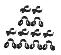 Uonlytech 12 Pinces à Bougie Robustes pour Bouteilles, Clips de Sécurité, Support Chandelle en Plastique Noir, Décoration Anniversaire