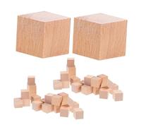 Uonlytech 120 pièces Cubes Naturel Blocs Carrés Non Finition pour Bricolage et Projets DIY Jouets pour Activités Familiales et Créativité Garçon Fille
