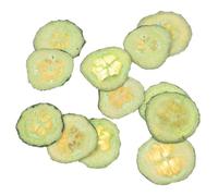 Uonlytech 12pcs Tranches de Concombre Séchées Vertes, Spécimens Végétaux Légers et Faciles à Transporter pour Nail Art et Cartes de Vœux, Résistance à L'oxydation