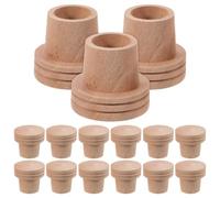 Uonlytech 15 Pièces Boîte de Moxibustion en Bois, Rouleau de Moxa Capuchon Extincteur et Base pour Bâtons de Moxa, Extinction, pour Ventouses et Pratiques de Bien-être, Tous Niveaux