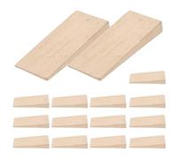 Uonlytech 15 Pièces Coin de Hache en Bois Beige Résistant à L'usure pour Manches Universels D'outils de Jardinage Bricolage, Kit pour Fixation Solide