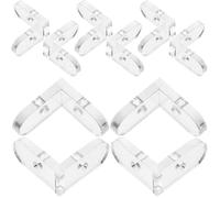 Uonlytech 15 pièces Équerres Angle Transparentes Acrylique pour Boîtes Connecteurs Fixation Robustes et Détachables Supports Pratiques pour Renforcement et Protection des Contenus