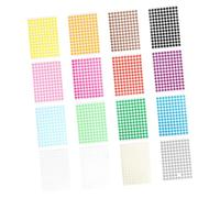 Uonlytech 16 feuilles Autocollants Ronds Colorés Étiquettes Adhésives pour Points Multicolores pour Décorations Halloween et