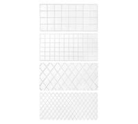 Uonlytech 16 Moules à Empreintes Pour Fondant - Moule à Gâteau à Motif Transparent - Tapis à Gâteau Matelassé à Grille - Outils de Décoration de Cupcakes Diy Pour Mariage Et Fête