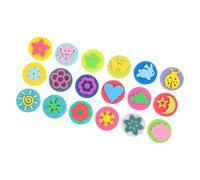 Uonlytech 18 pcs Tampons Garçon Fille Double Face Motifs Dessin Animé Outils Peinture Créative pour Fêtes et Éducation Maternelle