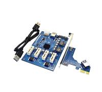 Uonlytech 1ensemble Carte Adaptateur Pci-e à Ports Riser Pci Express Module Extension USB pour Pc De Minage