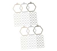 Uonlytech 2 ensembles Accessoires De Bordure À Coller Breloques Ouvertes Pour Fabrication De Bijoux Breloques À Lunette Pendentifs Médaillons Encadrés En 60 pièces * 2