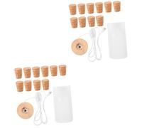 Uonlytech 2 Ensembles Moule Silicone pour Fabrication Diy avec Douilles LED et Base Kit de Création Époxy pour Lampes de Nuit pour Bricolage et Artisanat