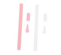 Uonlytech 2 Ensembles Protecteur Silicone pour Stylet Tactile Housse Antichoc et Antidérapante Blanc et Rose avec Capuchons de Pointe Compatible Stylet Tactile