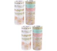 Uonlytech 2 Ensembles Set De Autocollants Washi Décoratifs Papier Pour Diy Ruban Adhésif Élégant Pour Journal Scrapbooking Et Artisanat 12 Pièces * 2