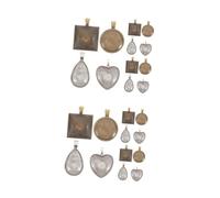 Uonlytech 2 Ensembles Set Supports de Pendentifs Alliage Trays avec Designs Uniques pour Création de Bijoux Diy Accessoires pour Pendentifs Photos Colliers Bracelets et Plus