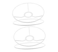 Uonlytech 2 Paires Ronds Vintage pour Abat Jour avec Douille Anneaux DIY pour Lampes de Table Sur Pied et Suspendues Compatible Ampoules Standard