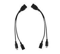 Uonlytech 2 pièces Adaptateur OTG Micro USB vers Noir Câble Double USB pour Connexion Souris Clavier sur Appareils Mobiles Compatibles OTG Compact et Léger Plug and Play sans Installation