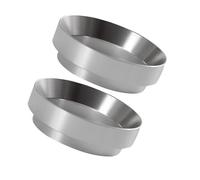 Uonlytech 2 Pièces Anneau de Dosage Alliage Aluminium Magnétique pour Machine à Expresso Entonnoir Doseur Café Précis et Réutilisable Accessoire Portafiltre pour Distribution de Poudre et