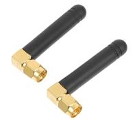 Uonlytech 2 Pièces Antenne à Gain Élevé 3dbi Noire Connecteur Mâle Fileté Interne Abs Robuste pour Appareil Cellulaire et Récepteur sans Fil 800-2100mhz Extérieur
