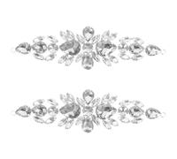 Uonlytech 2 pièces Appliques Cristal pour Chaussures de Mariage Décoration Élégante et Légère pour Mariée Accessoires Brillants pour Chaussures et Robes Ornements Polyvalents pour