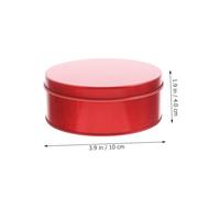 Uonlytech 2 pièces Boîte Métallique Ronde Rouge Boîte à Bonbons Vintage pour Stockage de Biscuits et Friandises Décorative et Pratique pour Fêtes et Cadeaux