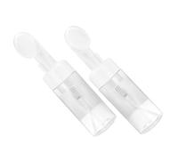 Uonlytech 2 Pièces Bouteille Vide Moussante 120ml en Plastique Tête Brosse Étanche pour Nettoyage Facial, pour Voyage et Soins Personnels