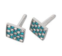 Uonlytech 2 pièces Boutons de Manchette Homme Carré Zirconium Bijoux Manchette Français pour Chemise Tuxedo Boutons pour Costume Business et Mariage