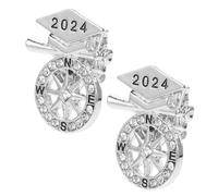 Uonlytech 2 Pièces broche chapeau de docteur broche de la 2024 revers boutonnière pour hommes Broche Broche épingle broche pour casquette de remise des diplômes Métal