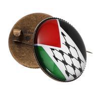 Uonlytech 2 pièces Broche Drapeau Palestine Métal Émaillé Lot Badge National Palestinien et Élégant pour Vêtements et Accessoires Symbole de Solidarité Sociale