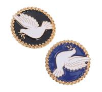 Uonlytech 2 pièces Broches Paix Émail pour Femmes Lot Noir et Bleu Épingles Décoratives pour Vestes Sacs et Écharpes Cadeau Élégant et Symbolique