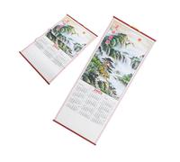 Uonlytech 2 Pièces Calendrier Mural Chinois Année Du Serpent Décoratif Calendrier Lunaire et Solaire Perpétuel Planificateur Mensuel et Hebdomadaire pour Bureau et Maison Lot