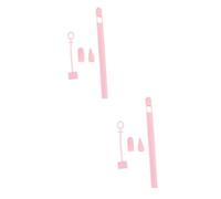 Uonlytech 2 Pièces Couvercle de Protection Couverture de Douille de Stylo d'écran Tactile Support de Tablette Support de téléphone Portable Manchon de Stylet Tactile pour écran Rose
