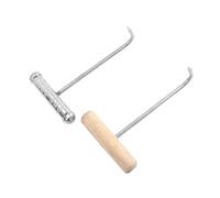 Uonlytech 2 pièces Crochets à Viande avec Poignée T Outils de Suspension Robustes pour Barbecue et Restaurant Crochets Cuisine Viande Résistants pour Grillade et Cuisson